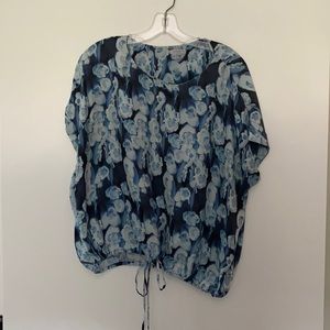 Blue patterned blouse